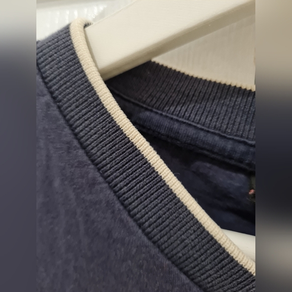 Vintage Foot Locker Mens Navy Blue V Neck T-shirt - Picture 3 of 8